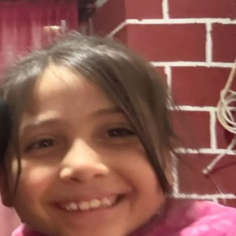 Fotografía original de la niña protagonista