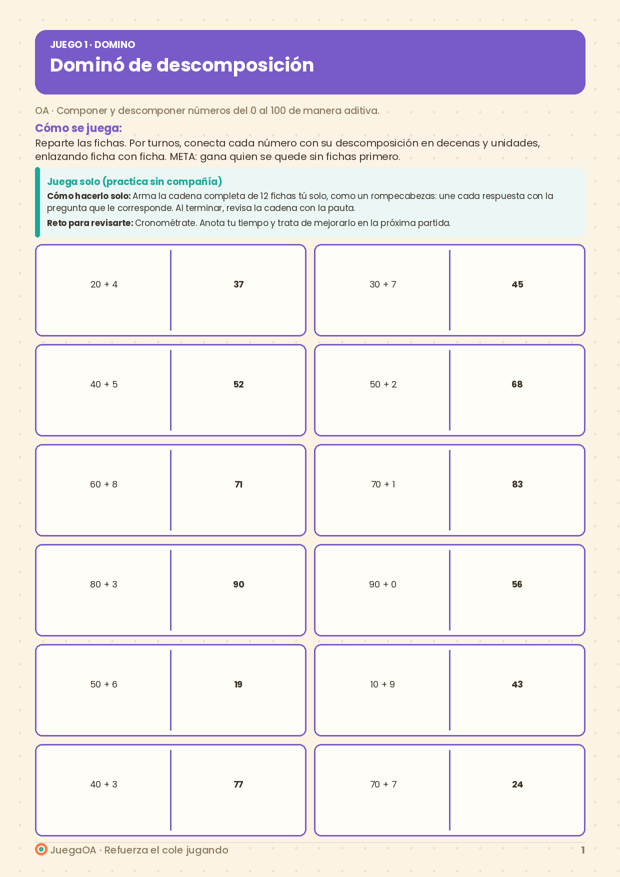 Dominó de descomposición