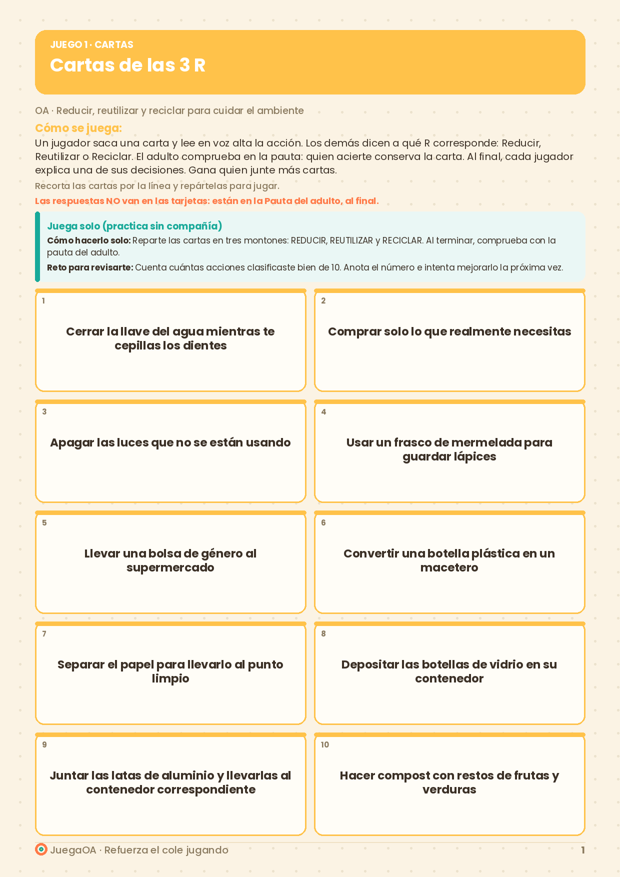 Cartas de las 3 R