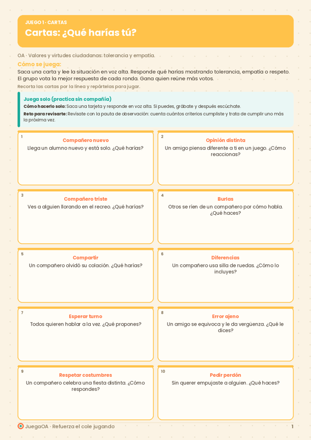 Cartas: ¿Qué harías tú?