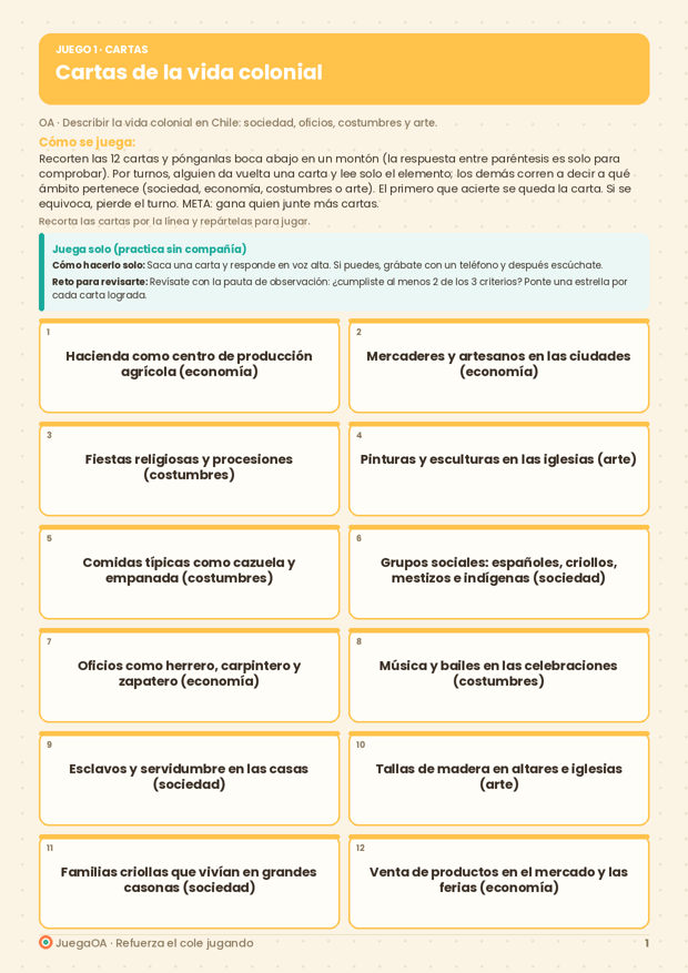 Cartas de la vida colonial