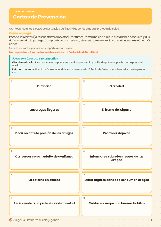 Cartas de Prevención