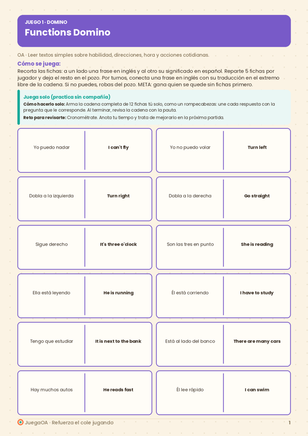 Functions Domino
