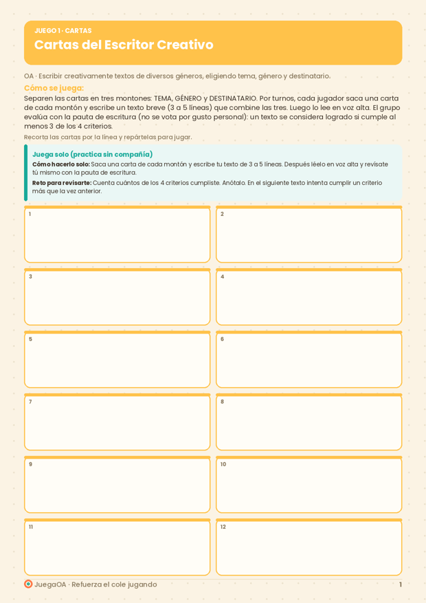 Cartas del Escritor Creativo